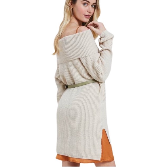 Women's Long Sleeve Cowl Neck Knit Sweater
